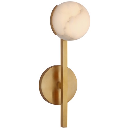Visual Comfort Signature Collection Kelly Wearstler Pedra Tail Sconce in Antique Brass by Visual Comfort Signature KW2620ABALB