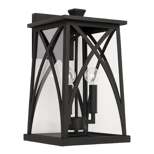 Capital Lighting Marshall 16.50-Inch Outdoor Wall Lantern in Black by Capital Lighting 946531BK