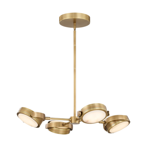 Alora Lighting Alan Pepin Blanco Vintage Brass LED Chandelier
