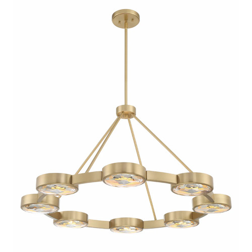 Orson 38.50-Inch Chandelier in Modern Gold by Crystorama Lighting