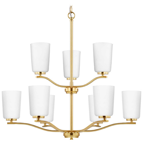 Progress Lighting Adley Satin Brass Chandelier