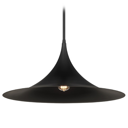Savoy House Savoy House Lighting Bowdin Matte Black Pendant Light with Coolie Shade 7-7639-1-89