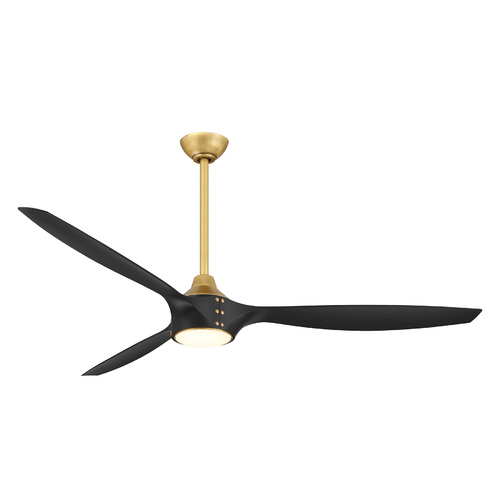 Pierce 65-Inch LED Smart Fan in Legacy Brass & Coal by Minka Aire
