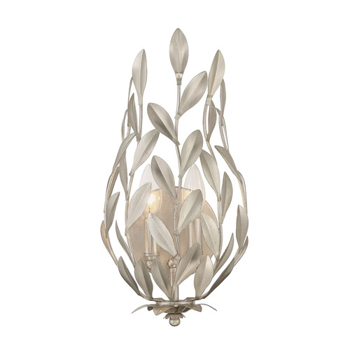 Crystorama Lighting Broche 2-Light Wall Sconce in Antique Silver by Crystorama Lighting 561-SA