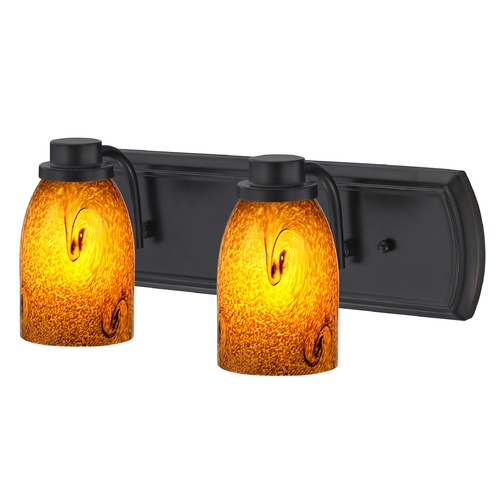 Bathroom Light with 2-Lights in Bronze