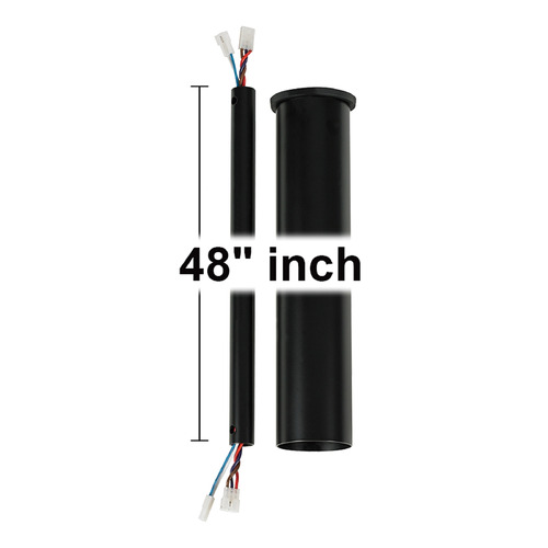 Visual Comfort Fan Collection 48-Inch Minimalist Downrod in Black by Visual Comfort & Co Fans DRM48BK