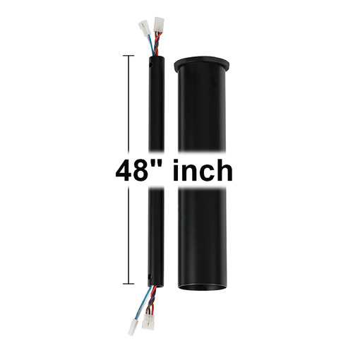 48-Inch Minimalist Downrod in Black by Visual Comfort & Co Fans