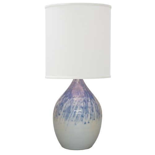 Scatchard Stoneware Decorated Gray Table Lamp by House of Troy Lighting