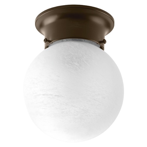 Progress Lighting Flush Globe Ceiling Light in Bronze by Progress Lighting P3401-20