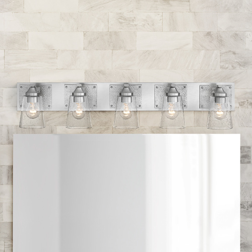 Hinkley Hinkley Jackson 5-Light Brushed Nickel / Polished Antique Nickel Bathroom Light 51825BN