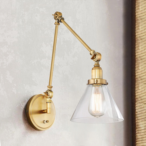 Drake Warm Brass Sconce by Savoy House