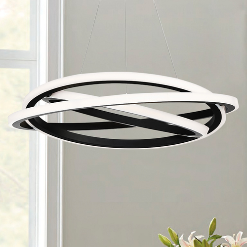 Modern Forms by WAC Lighting Veloce 38-Inch LED Chandelier in Black by Modern Forms PD-24838-BK