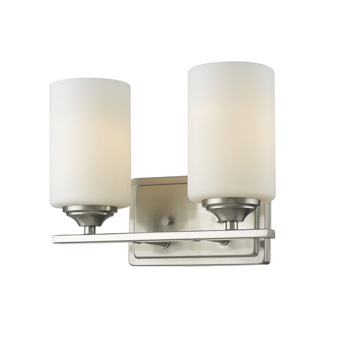 Z-Lite Bordeaux Brushed Nickel Bathroom Light by Z-Lite 435-2V-BN