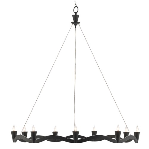 Currey and Company Lighting Serpentina Chandelier in Antique Black by Currey & Company 9000-0461