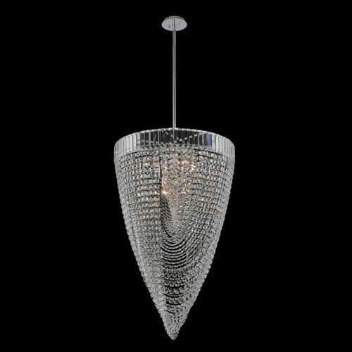 Mira 26-Inch Foyer Light in Polished Chrome by Allegri Crystal