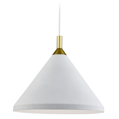 Kuzco Lighting Dorothy White & Gold Pendant by Kuzco Lighting 492814-WH/GD