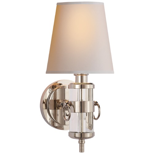 Visual Comfort Signature Collection Thomas OBrien Jonathan Sconce in Crystal by Visual Comfort Signature TOB2730CGNP