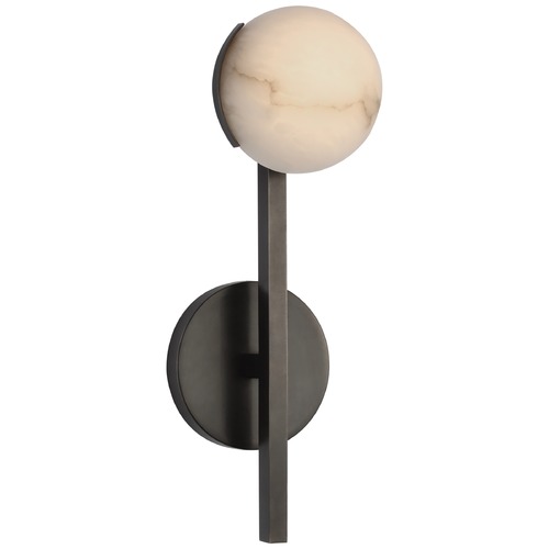 Visual Comfort Signature Collection Kelly Wearstler Pedra Tail Sconce in Bronze by Visual Comfort Signature KW2620BZALB