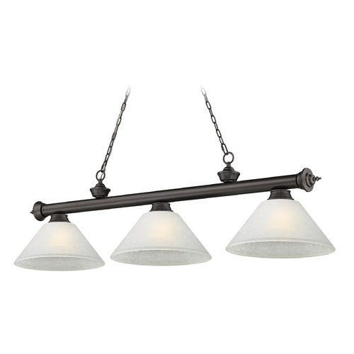 Cordon Bronze Billiard Light by Z-Lite