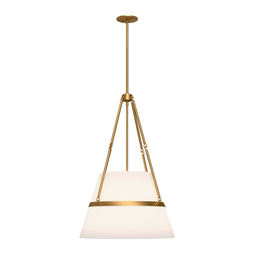 Alora Lighting Oliver Aged Gold Pendant Light with Conical Shade
