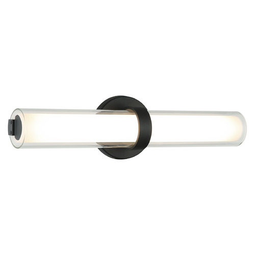 Satchie Matte Black LED Vertical Bathroom Light by Matteo Lighting