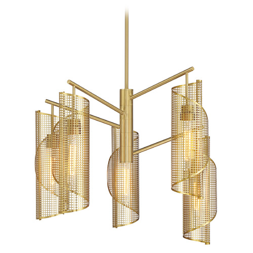 Savoy House Lighting Hillbourne Warm Brass Chandelier