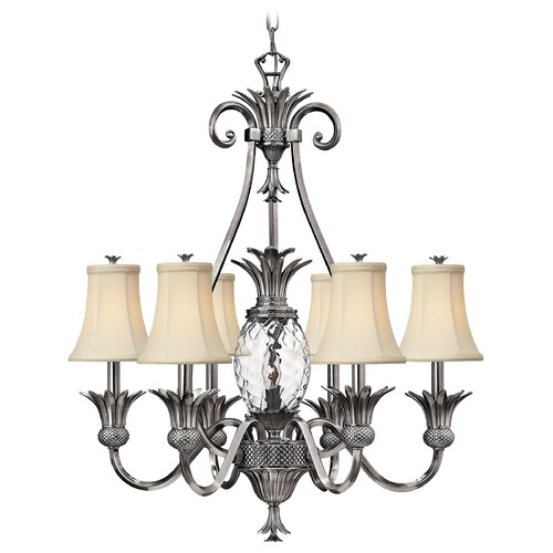 Hinkley Plantation 7-Light Chandelier in Polished Antique Nickel by Hinkley Lighting 4886PL