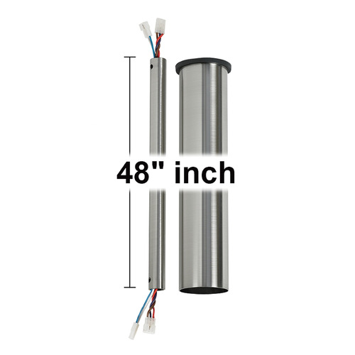 Visual Comfort Fan Collection 48-Inch Minimalist Downrod in Steel by Visual Comfort & Co Fans DRM48BS