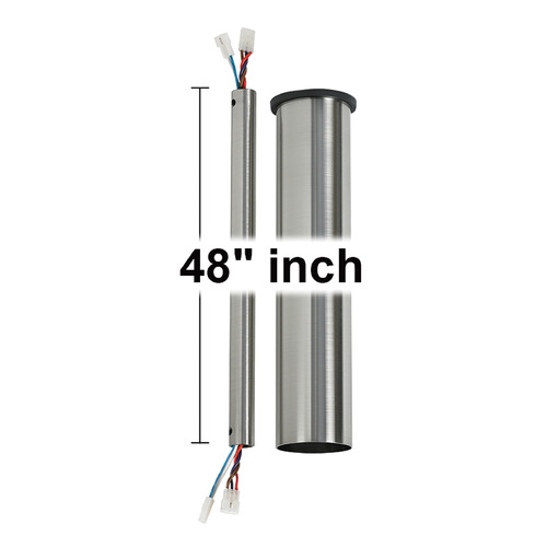 48-Inch Minimalist Downrod in Steel by Visual Comfort & Co Fans