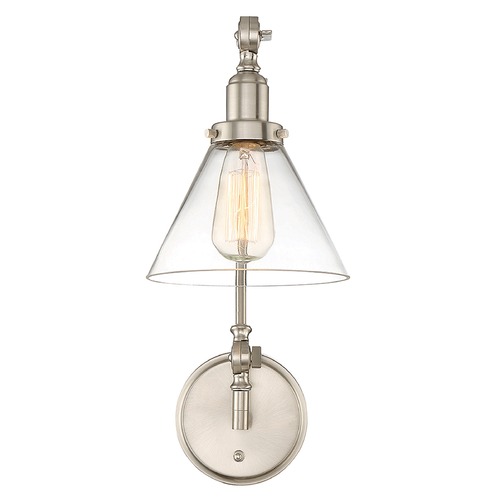 Savoy House Drake Satin Nickel Sconce by Savoy House 9-9131CP-1-SN