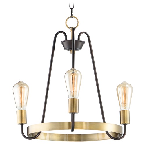 Maxim Lighting Haven Oil Rubbed Bronze & Antique Brass Mini-Chandelier by Maxim Lighting 11733OIAB