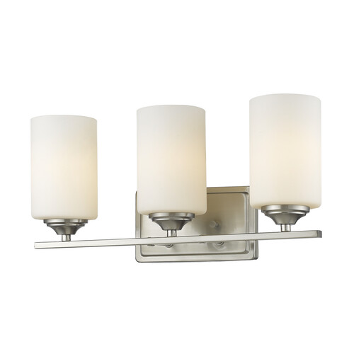 Z-Lite Bordeaux Brushed Nickel Bathroom Light by Z-Lite 435-3V-BN