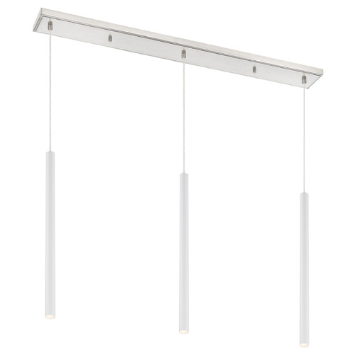 Z-Lite Forest Brushed Nickel LED Multi-Light Pendant by Z-Lite 917MP24-WH-LED-3LBN