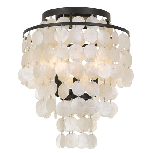 Brielle 13-Inch Semi-Flush in Dark Bronze by Crystorama Lighting