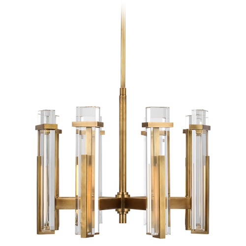 Visual Comfort Signature Collection Ian K. Fowler Malik Medium Chandelier in Brass by Visual Comfort Signature S5911HABCG