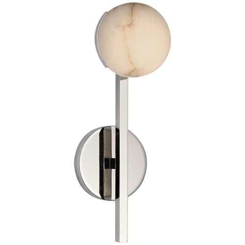 Visual Comfort Signature Collection Kelly Wearstler Pedra Tail Sconce in Polished Nickel by Visual Comfort Signature KW2620PNALB