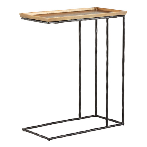 Currey and Company Boyles Antique Brass & Black Coffee & End Table