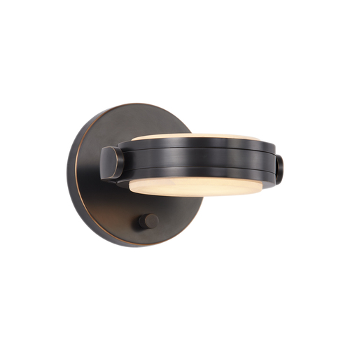Alora Lighting Alan Pepin Blanco Urban Bronze LED Switched Sconce