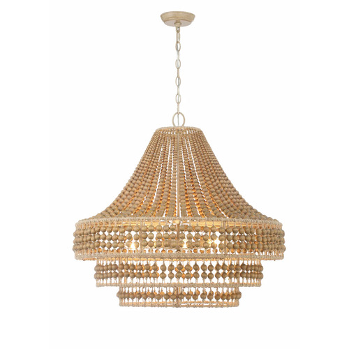 Crystorama Lighting Silas 30-Inch Chandelier in Burnished Silver by Crystorama Lighting SIL-B6008-BS
