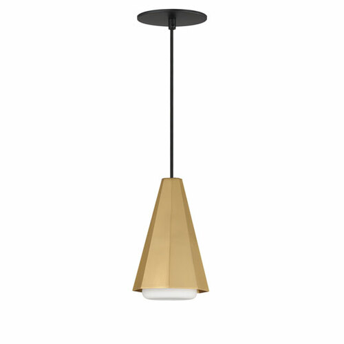 Rizzo Mini Pendant in Black & Antique Brass by Maxim Lighting