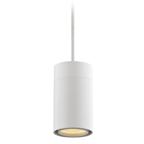 Recesso Lighting by Dolan Designs Recesso LED Cylinder Pendant in White 2700K TR1051V2-27-WH