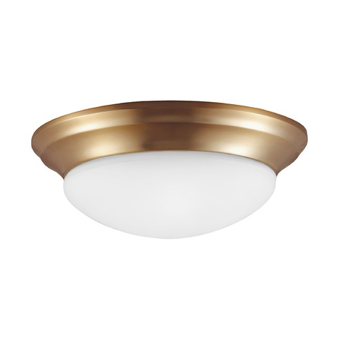 Nash 16.75-Inch Flush Mount in Satin Brass by Generation Lighting