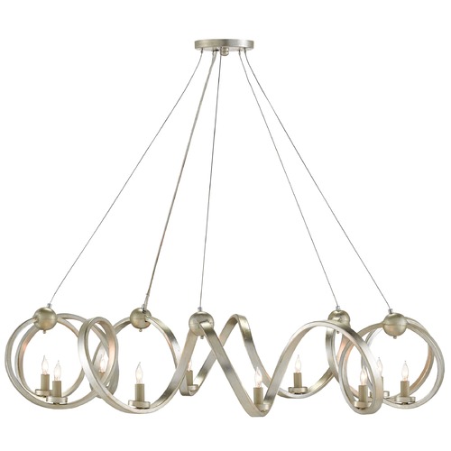 Ringmaster Chandelier in Silver Leaf by Currey & Company