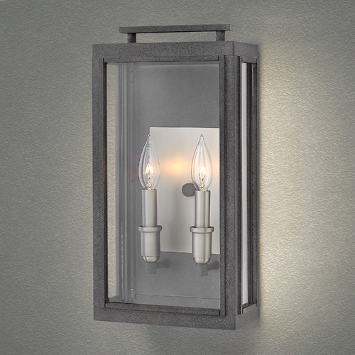 Hinkley Sutcliffe 17-Inch LED Outdoor Wall Light in Aged Zinc by Hinkley Lighting 2914DZ-LL