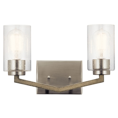 Kichler Lighting Deryn 14.50-Inch Vanity Light in Distressed Antique Gray by Kichler Lighting 45033DAG