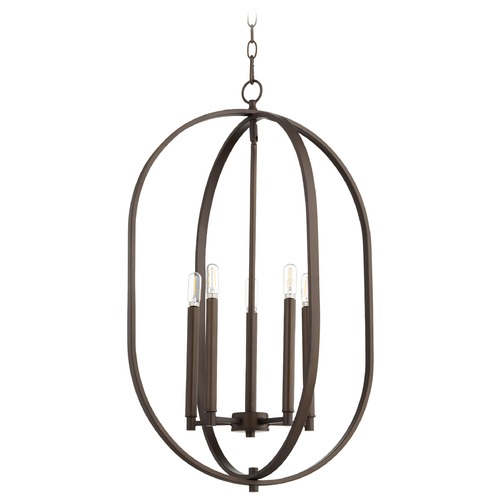 Quorum Lighting Collins Oiled Bronze Pendant by Quorum Lighting 8044-4-86