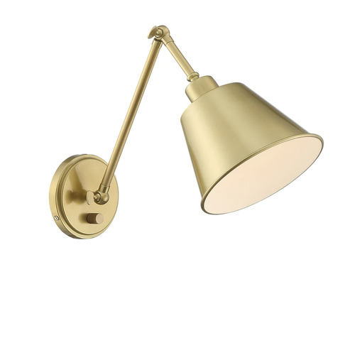 Mitchell Adjustable Wall Light in Aged Brass by Crystorama Lighting