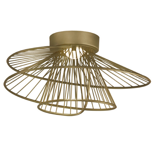 Maxim Lighting Zeta Natural Aged Brass LED Flushmount Light