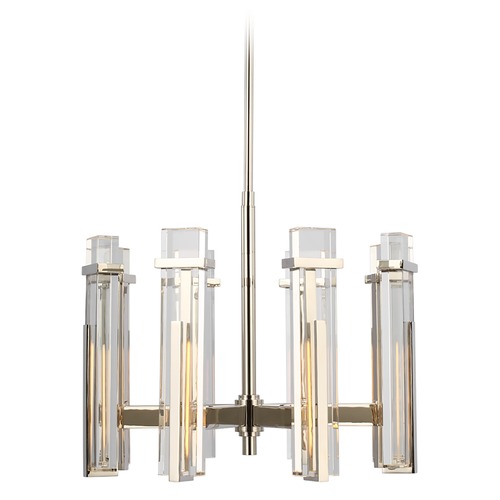 Visual Comfort Signature Collection Ian K. Fowler Malik Medium Chandelier in Nickel by Visual Comfort Signature S5911PNCG