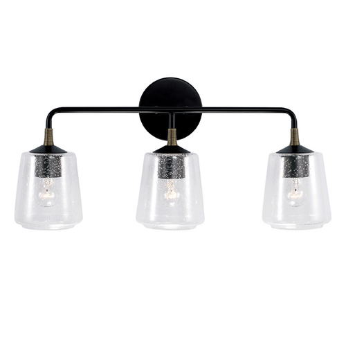 Capital Lighting Amara 24-Inch Vanity Light in Matte Black & Brass by Capital Lighting 145631KB-530